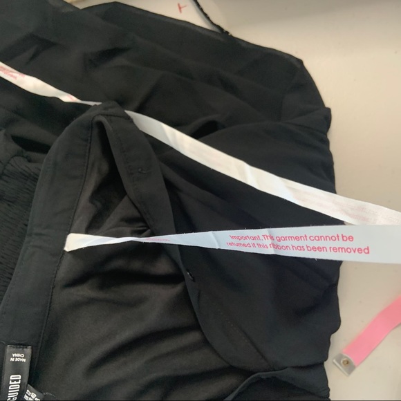 MISSGUIDED BLACK SHIRRED WAIST SHIRT DRESS NWT 8 - Picture 7 of 10